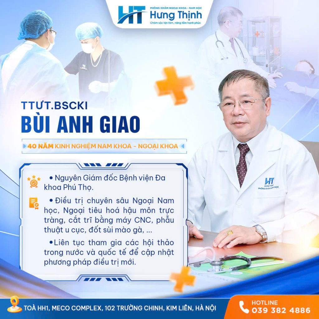 TTƯT.BSCKI Bùi Anh Giao - Giám đốc Chuyên môn tại Phòng khám Nam học Hưng Thịnh